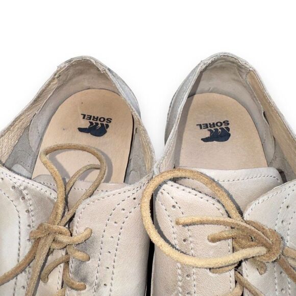 Sorel Madson Brogue Wingtip Oxford Distressed Cream NM1808-160 Men's 11 - Picture 11 of 11